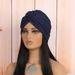 Spring And Summer New Silver Elastic Folded Forehead Twist Cross Turban Hat Baotou Hat_viptrois.com