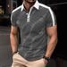 American European New Fashion 2025 Summer Men's Casual Trendy Turn-down Collar Short Sleeve Dot T-shirts Male Polo Shirts Tops_viptrois.com