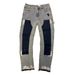 Men's Clothing Men's Denim Cargo Pants, European And American Fashion, Popular On Instagram Style, Stretch Patch Denim Layered Flared Pants 06_viptrois.com