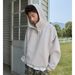 Men's Heavyweight 380g Half-zip Hooded Sweatshirt With Stand Collar, Oversized Fit Casual Pullover For Autumn & Winter_viptrois.com