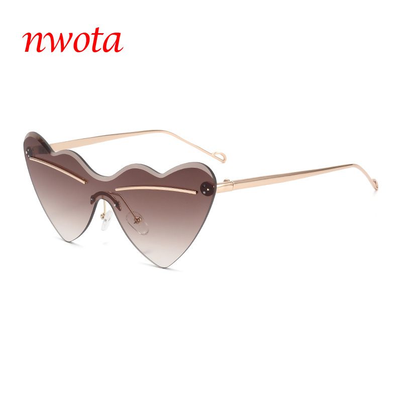 New Frameless Trimmed Love Sunglasses Internet Celebrity Ins Same Street Shooting Sunglasses Cross Border Trend Glasses_viptrois.com