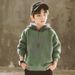 Toddler Girls Clothing sports casual bottoming shirt big children simple printed hooded top_viptrois.com
