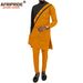 Men's clothing African ethnic solid color cotton men's casual jacket + pants_viptrois.com