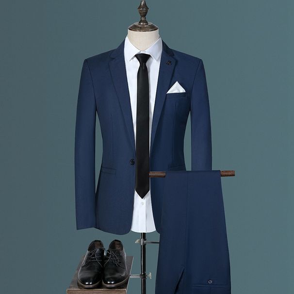 Men's Slim Fit Suit Blazer Pants Vest Three-Piece Set, Modern Wedding Business Formal Attire, 60% Cotton Blend Professional Groom Tuxedo Outfit_viptrois.com