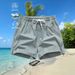 Men's Clothing Fashionable Beach Leisure Solid Color Quick Drying Loose Sports Shorts_viptrois.com