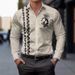 Men's Long Sleeved Shirt Cross Border Popular Ethnic Style Element Design Spring And Autumn Casual Shirt 2025 New Style_viptrois.com