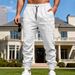 Men's Waffle-Knit Cargo Pants – Breathable Polyester Streetwear Joggers With Multi-Pockets (Black/Navy/Beige, S-Xxxl)_viptrois.com
