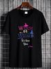 Witch Or Wizard We Love You Gender Reveal Party T-Shirt Streetwear Versatile Stretched Print Round Neck Short Sleeve Summer Graphic Casual Women Comfortable Slightly T-Shirt For Women Casual Designer Clothes Women Top Graphic Tees Soft Stylish Unisex_viptrois.com