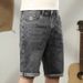 Large Size Men's Summer New Embroidered Elastic Jeans Men's Thin Trendy Denim Five-point Medium Pants Men's Korean Pants_viptrois.com