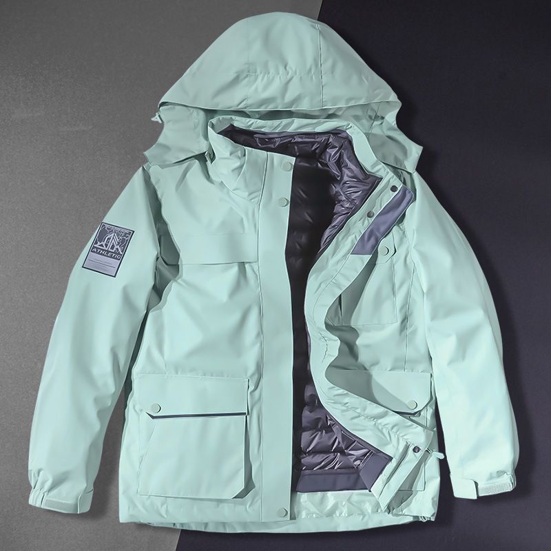 Men's Clothing couple cotton liner jacket solid color workwear coat windproof water multi-functional cold-resistant mountaineering suit_viptrois.com