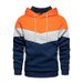 2022 New Fashion Color Block Sweatshirt Autumn Winter European And American Style Men's Patchwork Hoodie Cross-Border_viptrois.com