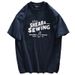 280g Pure Cotton Short T-shirt, Men's American Summer New Trendy Brand Letter Casual T Half Sleeved Upper Garment_viptrois.com