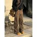 New Pleated Multi-pocket American High Street Retro Overalls Women's Loose Straight Pants Trendy Casual Wide-leg Pants Men_viptrois.com
