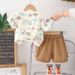 Short Sleeved Baby Full Printed Bicycle Cartoon Summer Children's Cotton Two-piece Set_viptrois.com
