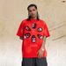 American Street Style Spray-painted Pure Cotton Vintage Print Men's Loose Casual Short-sleeve Shirt_viptrois.com