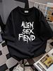alien Sex Fiend Logo T Shirt Homme Fashion Versatile Stretched Stylish Casual Designer Clothes Breathable Streetwear Top For Everyday Wear Summer_viptrois.com