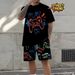 Men's Gamer Graphic T-Shirt And Shorts 2-Piece Set Casual Summer Outfit Polyester Comfort Versatile Summer Wear_viptrois.com