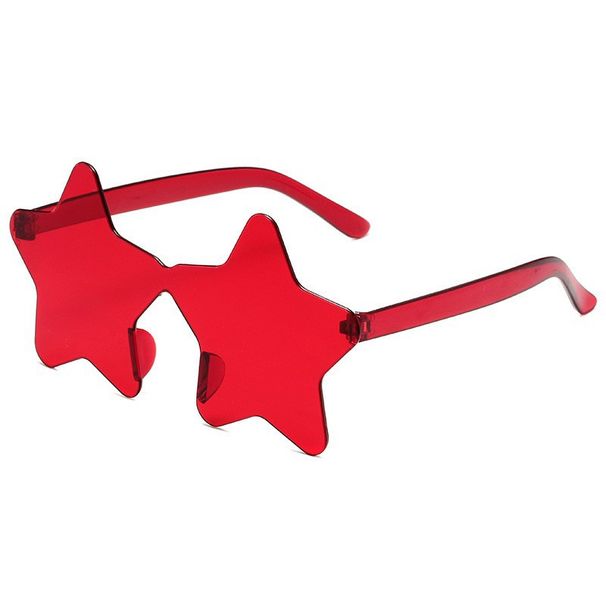 New Fashion Personalized Five-pointed Star Love Sunglasses Cross-border Frameless Sunglasses Trend Party Beach Sunglasses_viptrois.com
