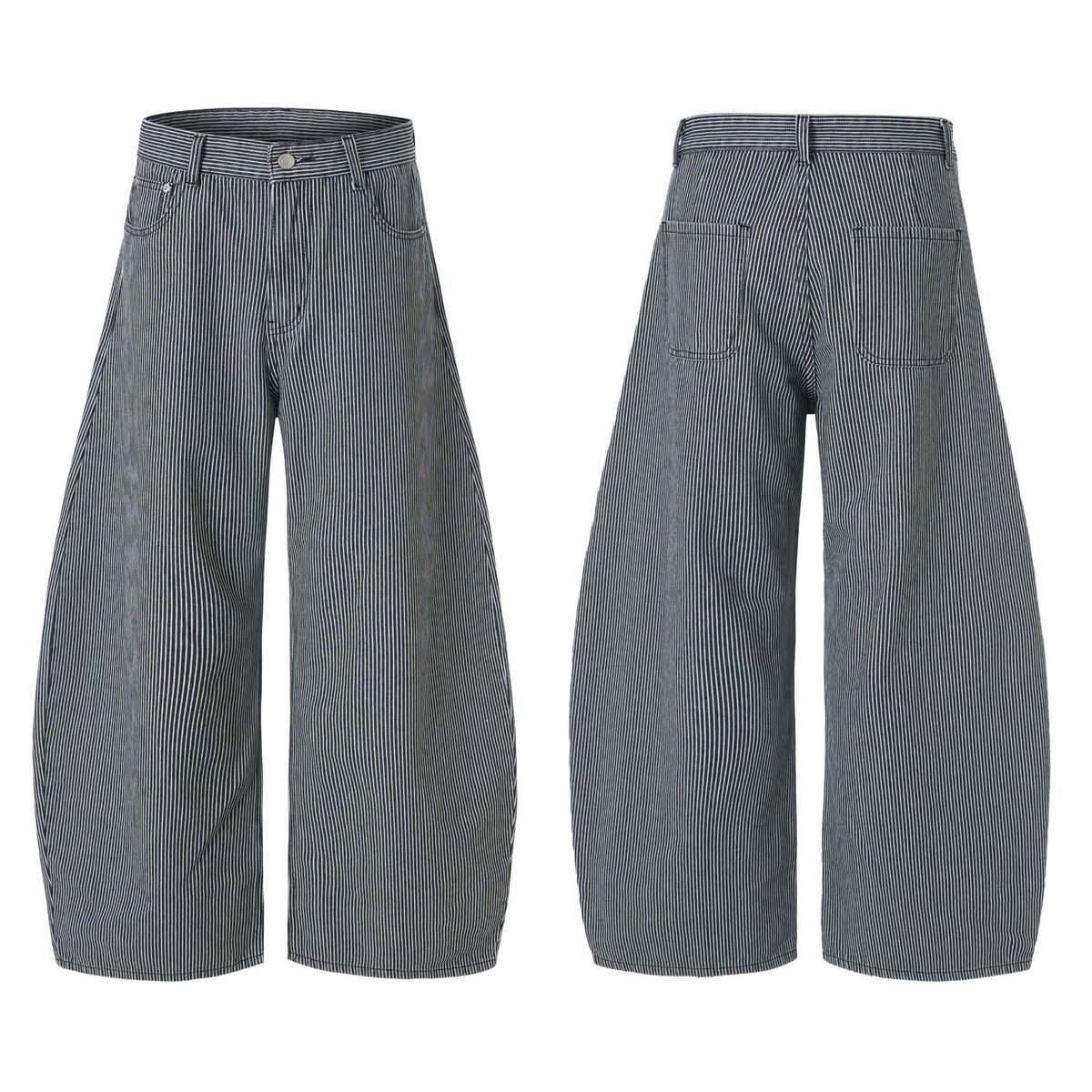 Men's Clothing & Archer0603 & American High Street Retro Trendy Brand Vertical Striped Curved Blade Loose Wide Leg Banana Pants_viptrois.com