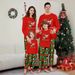 Christmas deer Snowman striped Christmas family dress printed home wear pajamas_viptrois.com