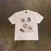 Heavyweight Pure Cotton T-Shirt For Women And Men Short Sleeved Fun Food Print Couple Oversized Top 250g_viptrois.com