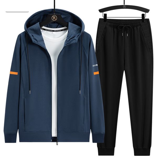 Men's Clothing Autumn And Winter New Men's Leisure Sports Hooded Cardigan Sweater Suit High Quality Loose Plus Velvet Enlarged_viptrois.com