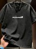 Summer New Washed Short-sleeved T-shirt, Men's Stylized Letter Creative Printing Half-sleeved Youth Trend Versatile Casual Loose Base Tee_viptrois.com