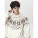 Monochrome Man- Fair Isle Ethnic Style Crew Neck Sweater For Men, New Autumn And Winter American Retro Texture Versatile Pullover_viptrois.com