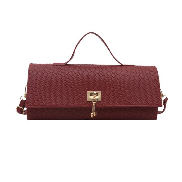Textured Woven Pattern Fashion Handbag Personalized Shoulder Bag Messenger Bag Minimalist Style Small Square Bag_viptrois.com