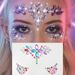 Body Art Face Tattoo Stickers Crystal Diamond Stickers Eyebrow Stickers Masquerade Facial Face Stickers Diamond Rhinestone Decoration_viptrois.com