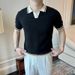 Men's Retro Contrast Color Polo Shirt - High-End Knitted Lapel Design | Summer Short Sleeve | Trendy Slim Fit_viptrois.com