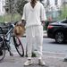 Men's Casual Loose Three Quarter Sleeve Jacquard Knit Sweater Black Gray Khaki Cotton Polyester Linen Top For Summer_viptrois.com