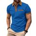 Men Waffle T Shirt Short Sleeve Button Top Casual Tee Lapel Neck Shirt Summer Men's Tee Hombre Fashion Customs_viptrois.com