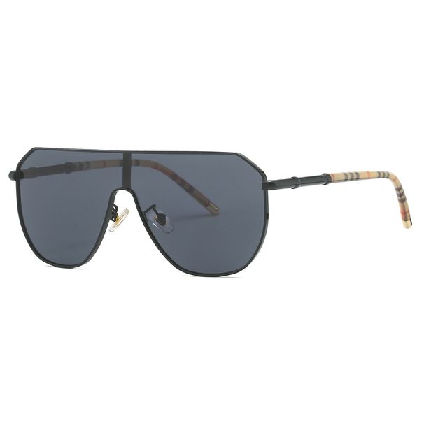 Cross-border New Fashion Integrated Sunglasses, Men's Metal Casual Sunglasses, Versatile Sunshades 23068 Tide_viptrois.com