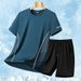 Men's Summer Sportswear Set - Breathable Quick-Dry T-Shirt & Shorts With Print, Loose Fit Activewear For Gym, Running, Casual Outfit_viptrois.com