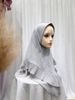 Women's Hijab best selling double layer pleated headscarf solid color chiffon women's headscarf pullover headscarf_viptrois.com