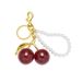 New Personalized Resin Cherry Pearl Keychain Pendant_viptrois.com