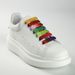 12mm Wide Polyester Creative Flat Shoelaces Suitable For Sneakers, Canvas Shoes, Air1 Men's Sports Shoes_viptrois.com