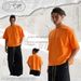 Men's Oversized Drop Shoulder T-Shirt – 240GSM Heavyweight Cotton, Box Fit, Streetwear Essential (XS-XXXL, Plain Color, Crew Neck)_viptrois.com