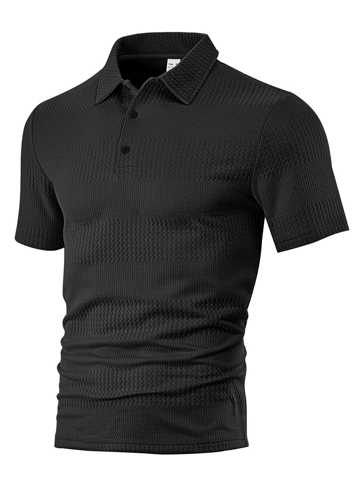 New Summer Loose Casual Polo Shirt With Jacquard Fabric For Men_viptrois.com