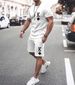 Men's printed casual short-sleeved two-piece suit_viptrois.com
