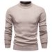 Pure Autumn Winter Cross-Border Trade Thickened Warm Mid-Neck Slim Fit Sweater Men's Multi-Color Knitted Long Sleeve_viptrois.com