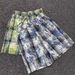 Men's Clothing Men's Style Casual Shorts Tie Dye Plaid Straight Leg Loose Fit Wide Leg Five Point Mid Length Summer_viptrois.com