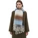 Unisex Circle-yarn coarse fringe gradient shawl shawl_viptrois.com