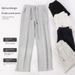 Unisex Straight-Leg Sweatpants – Mid-Rise Casual Joggers With Elastic Waist (M-5XL) – Soft Blended Fabric For Everyday Wear_viptrois.com