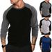 New Long-sleeved Round-neck T-shirt For Men, Loose And Breathable Large-sized Base Layer, Casual Shoulder Sleeve Top_viptrois.com