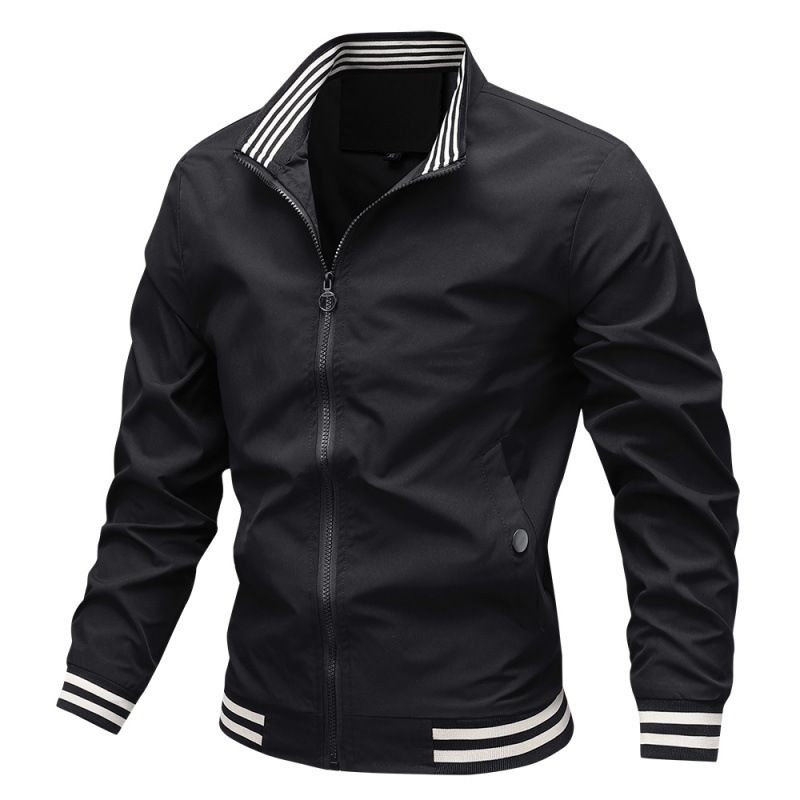 Jacket Men's Spring And Autumn Sports Casual Youth Stand-up Collar Jacket Top_viptrois.com