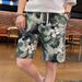 Summer Print Men's Shorts Trendy Design Loose Fit Versatile Sporty And Casual Four Quarter Length Pants_viptrois.com
