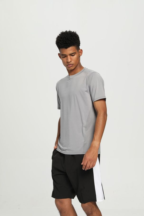 Men's Clothing Ice Silk Quick Drying T Shirt Men's Summer Sports Fitness Running Quick Drying Clothes Loose Breathable Casual Short Sleeves_viptrois.com