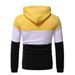 Men's Clothing autumn and winter men's clothing 3 color splicing pullover hooded casual men's sweater jacket_viptrois.com